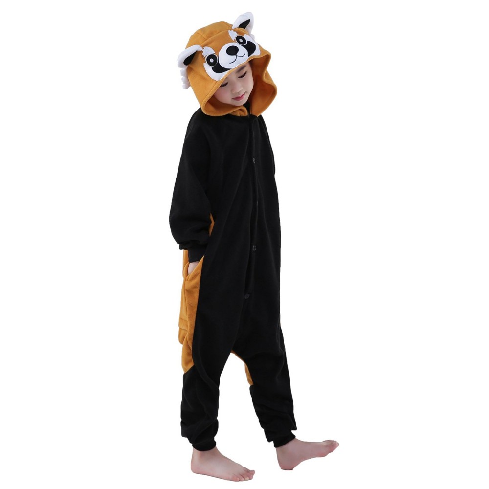 Red Panda Onesie for Kid Animal Kigurumi Pajama Party Costumes