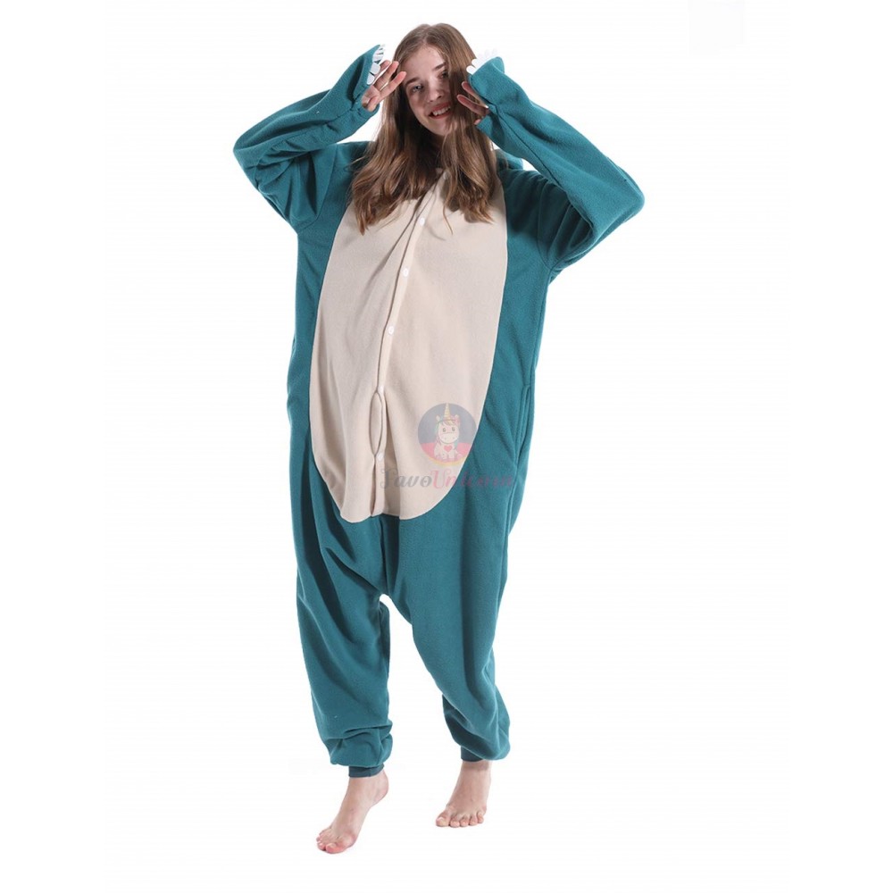 Snorlax Onesie Costume Halloween Outfit for Adult & Teens