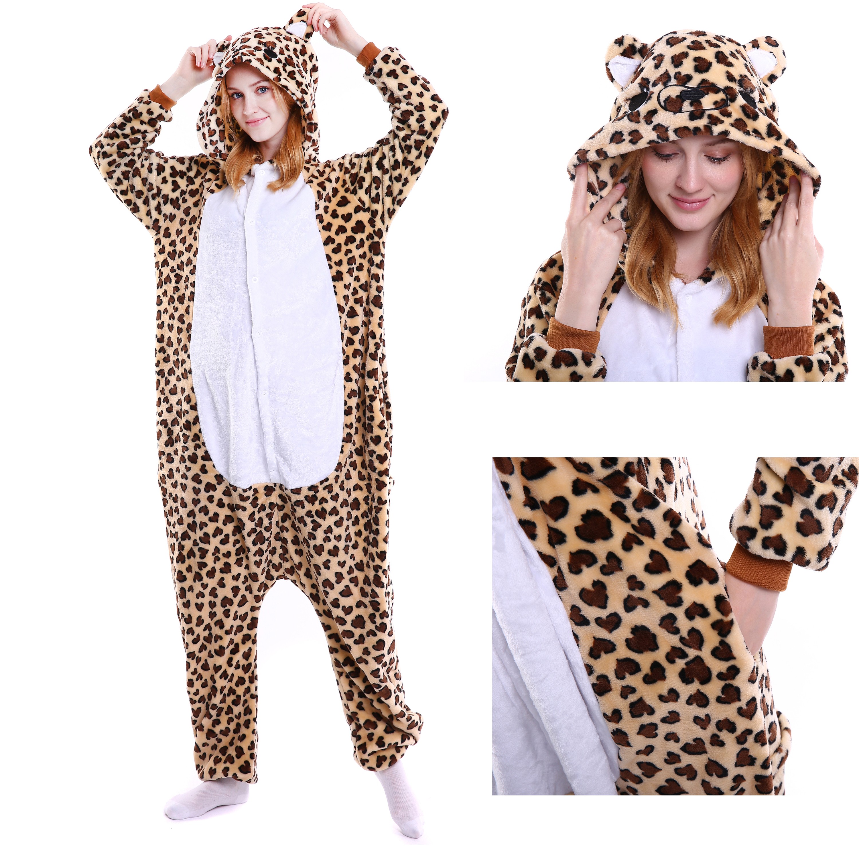 leopard onesie animal cosplay leopard onesie adult leopard pajamas kigurumi...