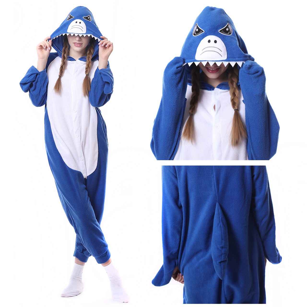 Adult Shark Panda Dinosaur Cow Lion Lemur Onesie Pajamas for Women Animal Costume Flannel Mens One Piece Halloween Christmas 