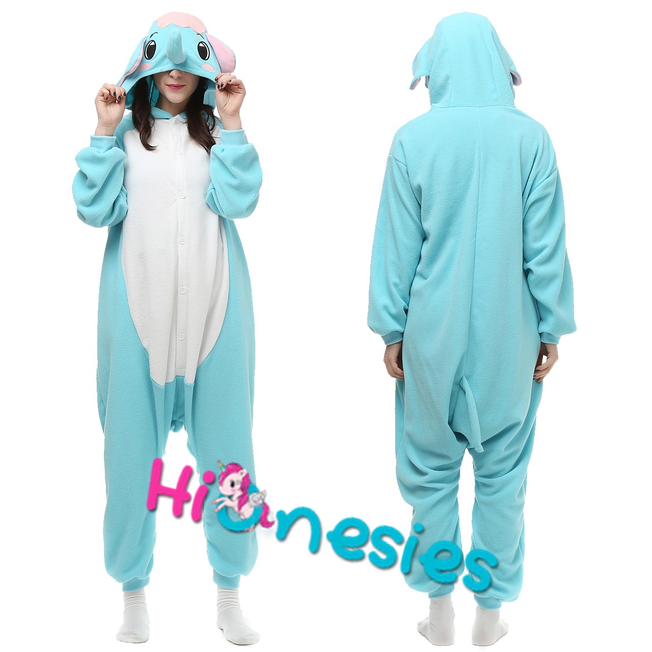 Blue Elephant Onesie, Blue Elephant Pajamas For Women & Men Online Sale