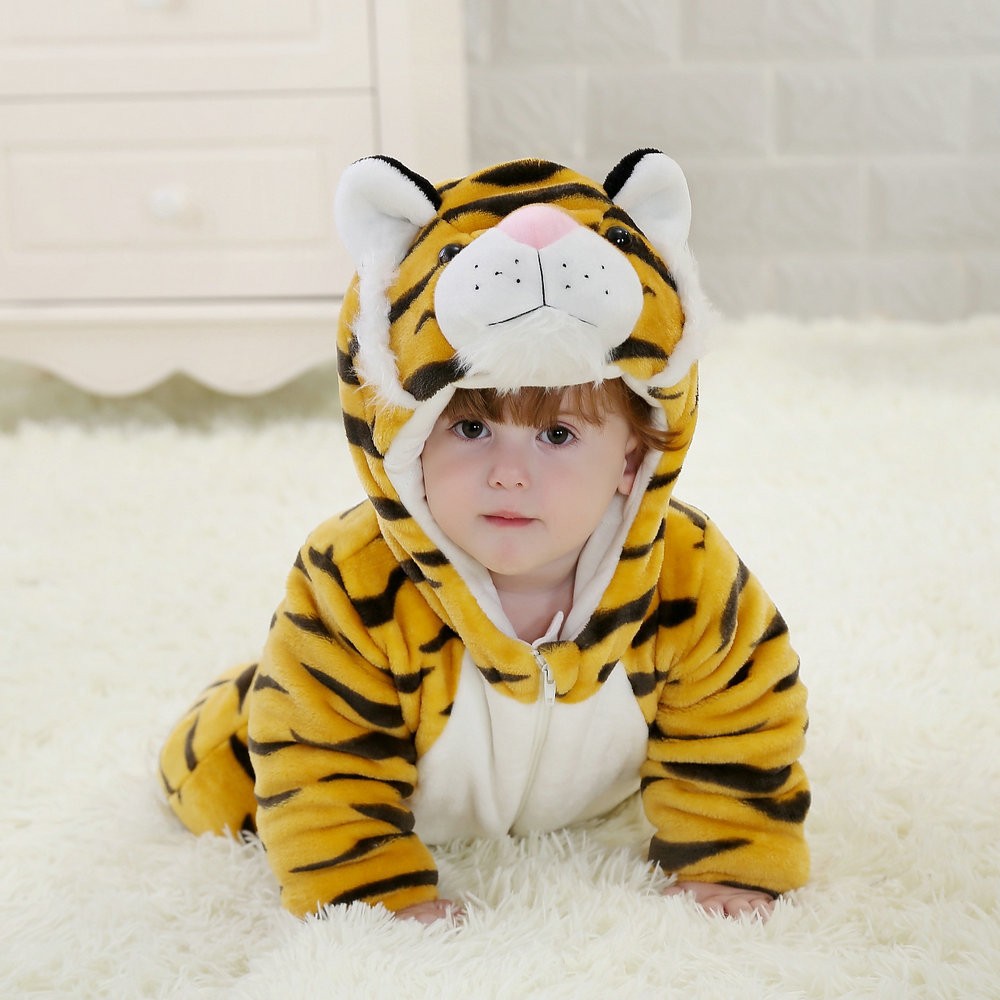 Tiger Onesie for Baby & Toddler Animal Kigurumi Pajama Halloween Costumes