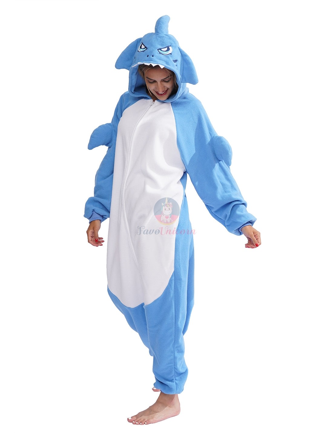 Shark Onesie Costume Halloween Outfit for Adult & Teens