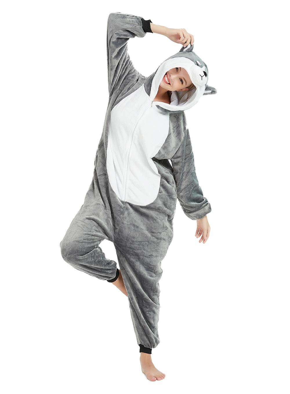 Husky Onesie Costume Halloween Outfit for Adult & Teens