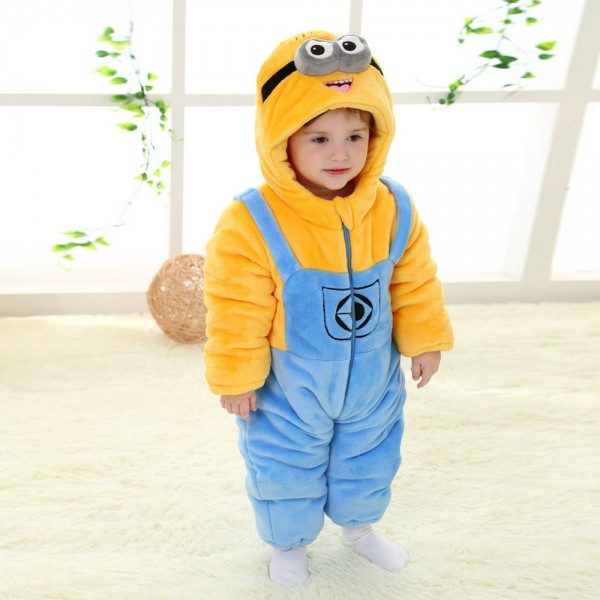 Minions Onesie for Baby & Toddler Animal Kigurumi Pajama Halloween Costumes
