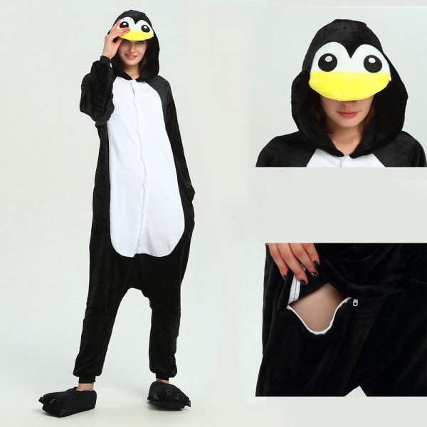 Penguin Onesie Animal Kigurumi Pajama for Adult Halloween Party Costumes 