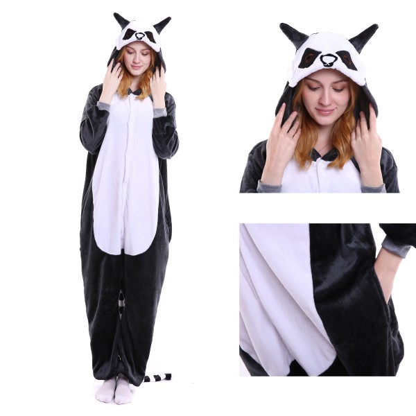Lemur Onesie for Adult Animal Kigurumi Pajama Party Costumes