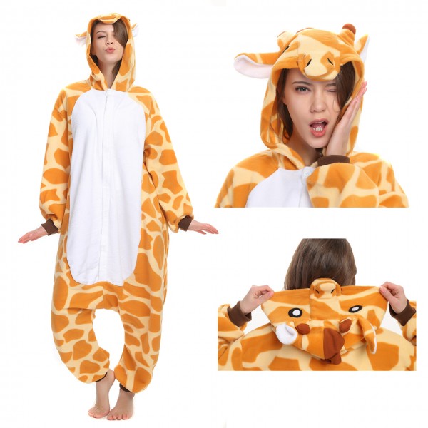 Giraffe Onesie Animal Kigurumi Pajama Women & Men Halloween Carnival Costumes