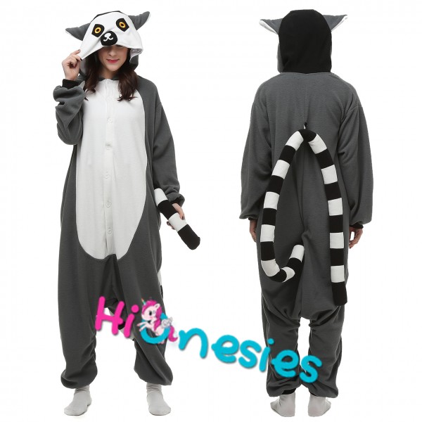 Animal tail lemur Onsi  Kigurumi Fancy Dress Costume Hoody Pajamas Sleep wear 