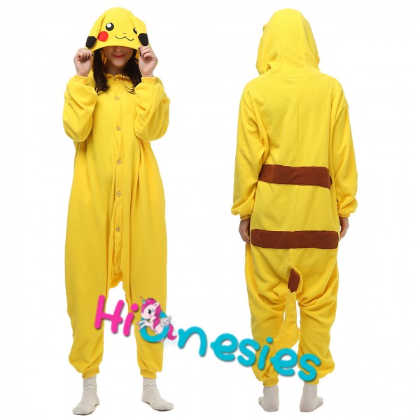 Pikachu Onesie Unisex Women Men Kigurumi Pajama Pokemon Halloween Costumes