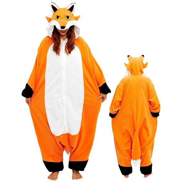 Mister Fox Onesie Unisex Women & Men Animal Kigurumi Pajama Halloween Party Costumes