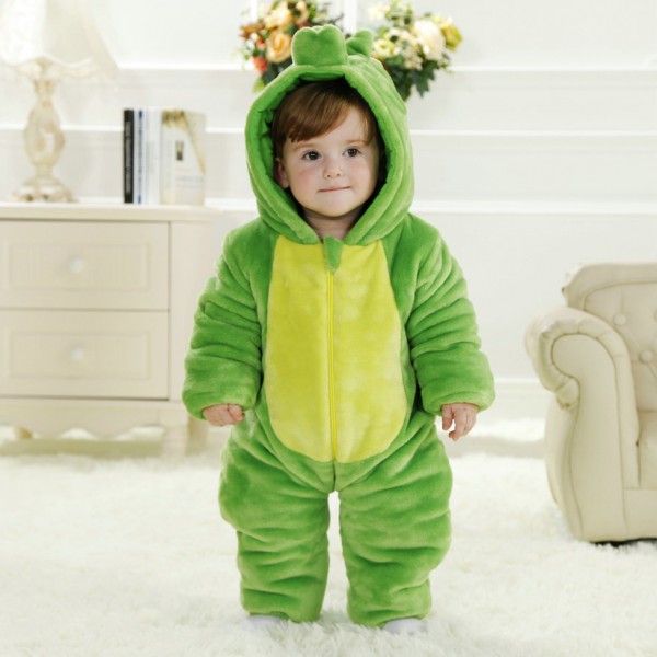 Green Dinosaur Onesie for Baby & Toddler Animal Kigurumi Pajama Party Costumes