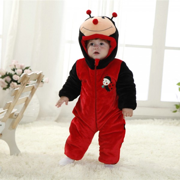 Ladybug Onesie for Baby & Toddler Animal Kigurumi Pajama Party Costumes