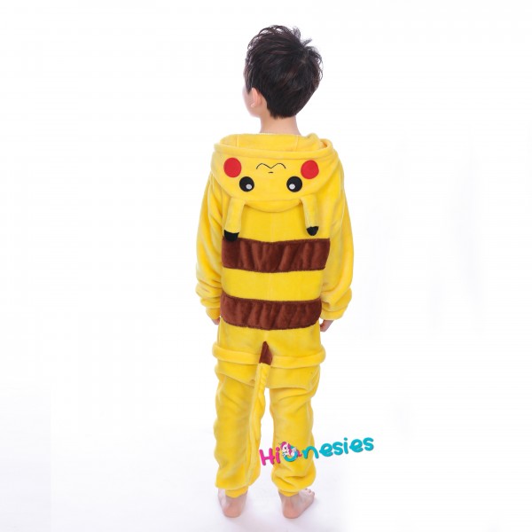 Bakken ziekte vlinder Pikachu Onesie for Kid Animal Kigurumi Pajama Pokemon Halloween Costumes