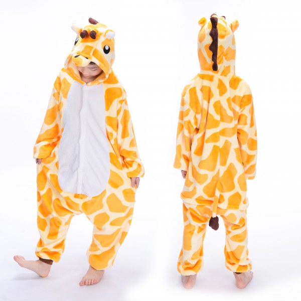 Giraffe Onesie for Kid Animal Kigurumi Pajama Halloween Costumes 