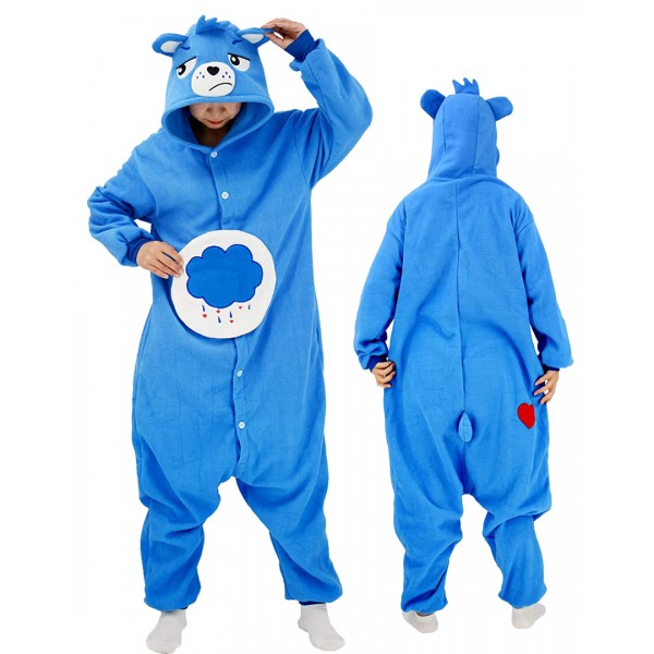Grumpy Bear Costume Onesie Halloween Outfit Party Wear Pajamas