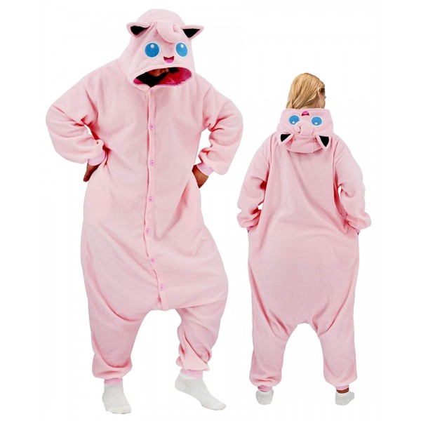 Jigglypuff Costume Onesie Halloween Outfit Party Wear Pajamas