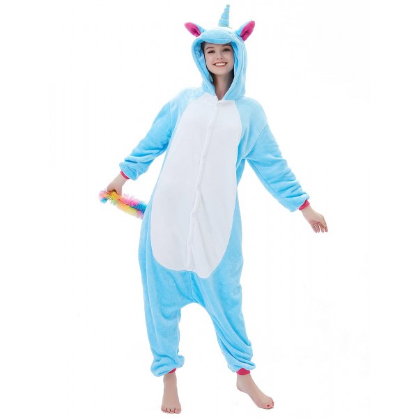 Blue Unicorn Onesie Costume Halloween Outfit for Adult & Teens