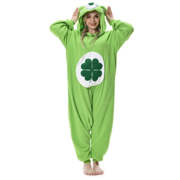 Care Bears Lucky Bear Onesie Costume Halloween Outfit for Adult & Teens