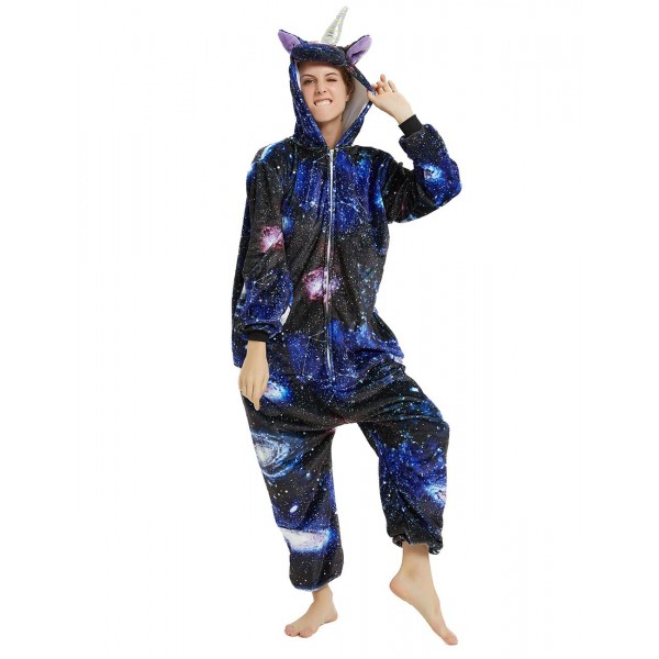 Galaxy Unicorn Onesie Costume Halloween Outfit for Adult & Teens